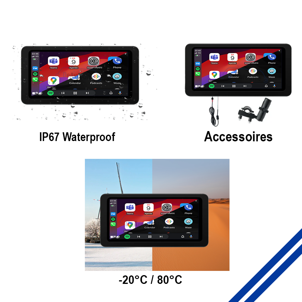 CarPlay do motocykla | CarPlay & Android Auto | Bluetooth | M6 Pro