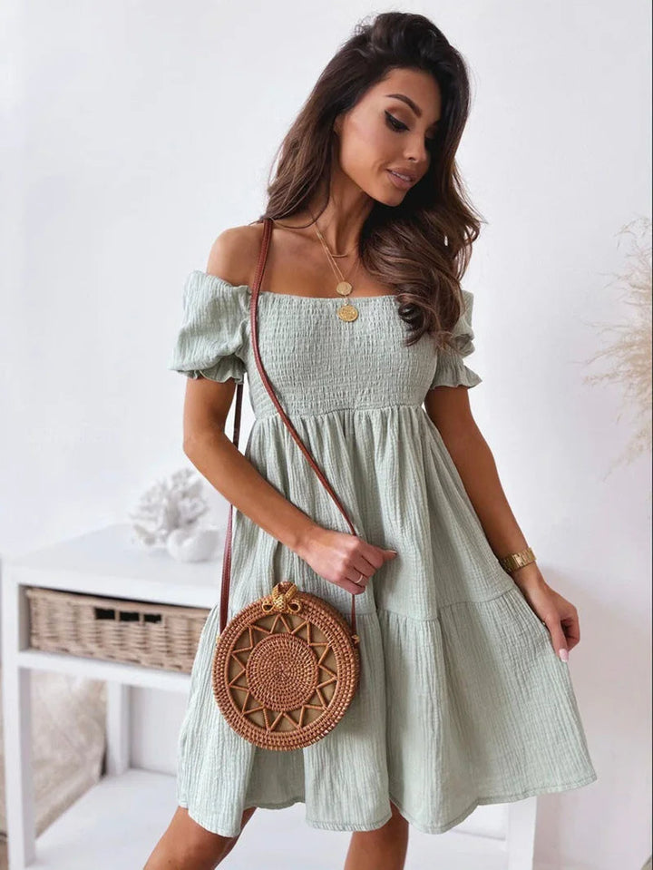 Elegancka Sukienka Mini na Jedno Ramię na Lato