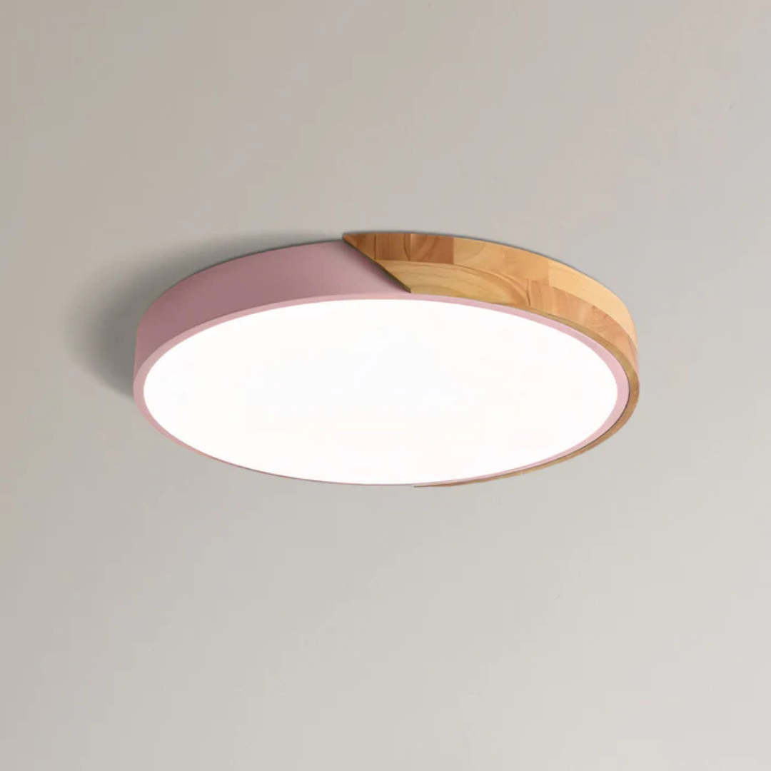 Lampa sufitowa drewniana Delos Skandi | Naturalne światło LED w designerskim stylu