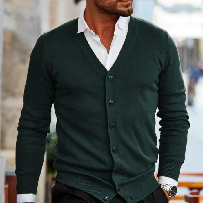 Sweter kardigan dziany dla mężczyzn