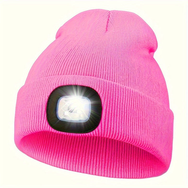 Unisex Czapka z Diodą LED – Wygodne Oświetlenie na Wieczorne Spacery