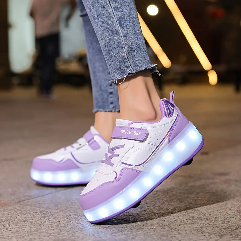 Ślizgaj się ze Stylem z Velo – Sneakersy z Kółkami i Świecącymi Podeszwami
