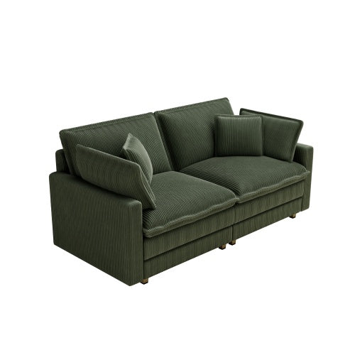 Sofa modułowa z czterema poduszkami