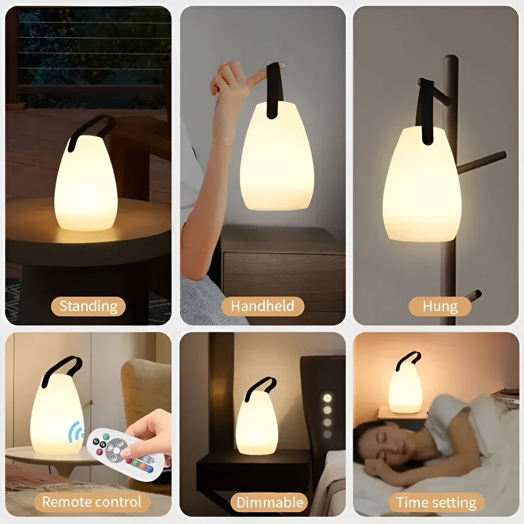 Bezprzewodowa wodoodporna lampa stołowa LED do wnętrz i na zewnątrz - Lumora
