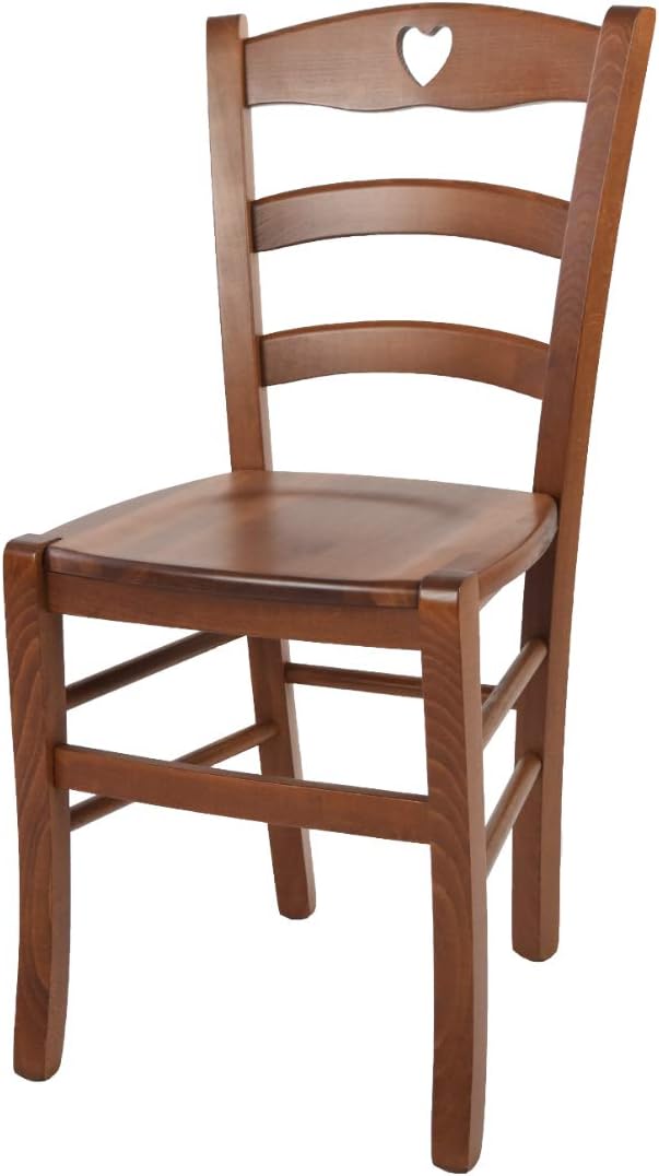 Krzesło z wyciętym motywem serca w oparciu