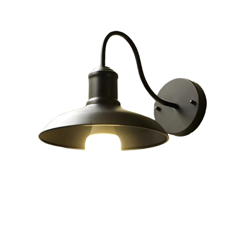 Zewnętrzna lampa ścienna z żelaza w stylu vintage industrialnym LED 1 punkt świetlny