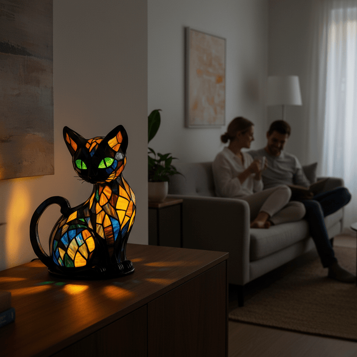 FELILUX – zabawna lampka nocna LED w kształcie kota z delikatnym światłem otoczenia