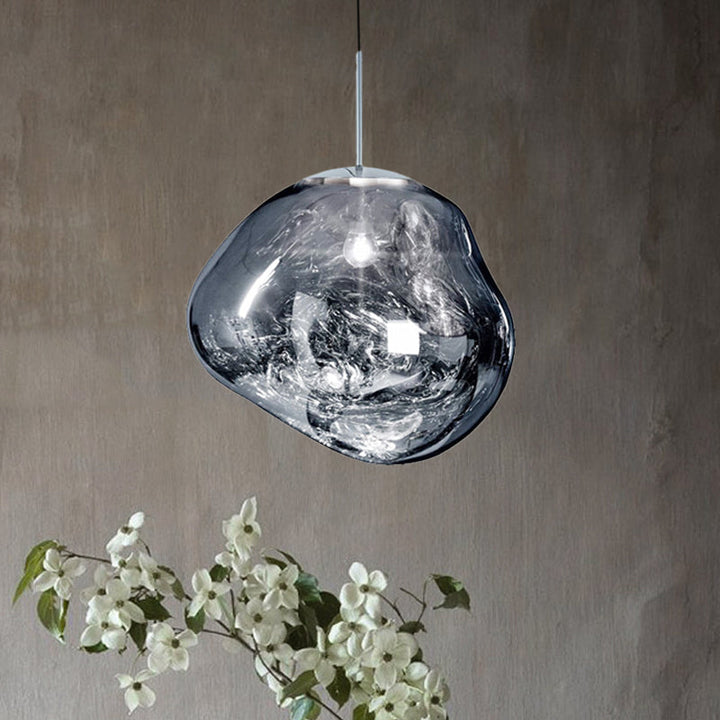 Nowoczesna szklana lampa sufitowa - LunaLux