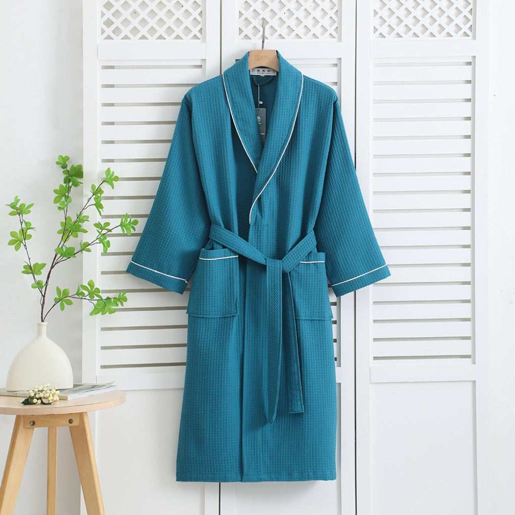 Lekkie Kimono Bawełniane Wafel Bathrobe