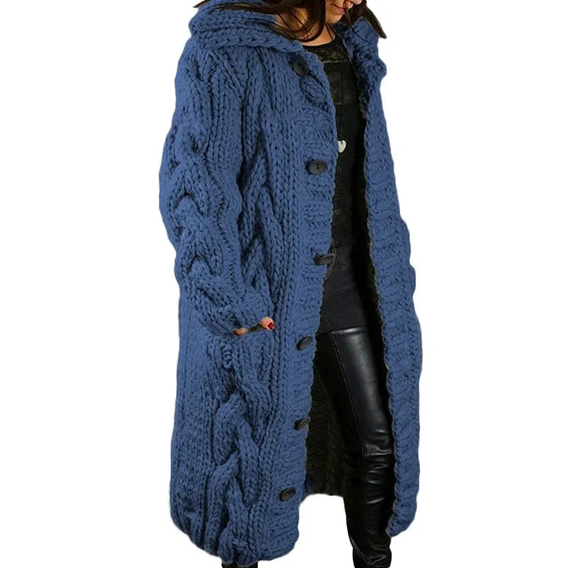 Wygodny gruby sweter rozpinany - Emma