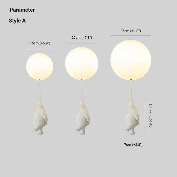 Lampa sufitowa dla dzieci z misiem i piłką - CloudBear