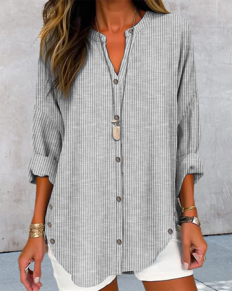 Trendy Top z Paskowym Wzorem i Stylowym Fasonem