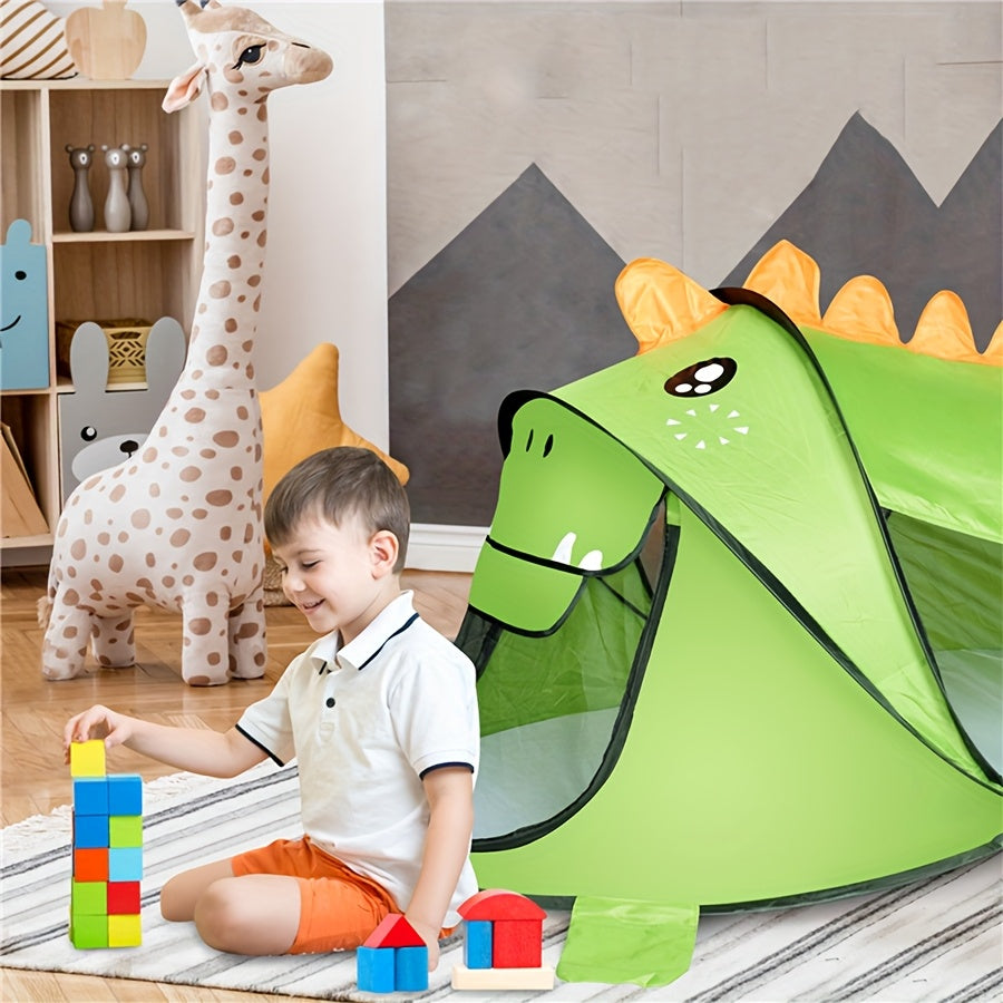 Zestaw namiotów do zabawy pop-up dla dzieci z dinozaurami, rekinami i misiami z ochroną przeciwsłoneczną UPF 50 – Przewiewny i przenośny dla niemowląt i małych dzieci