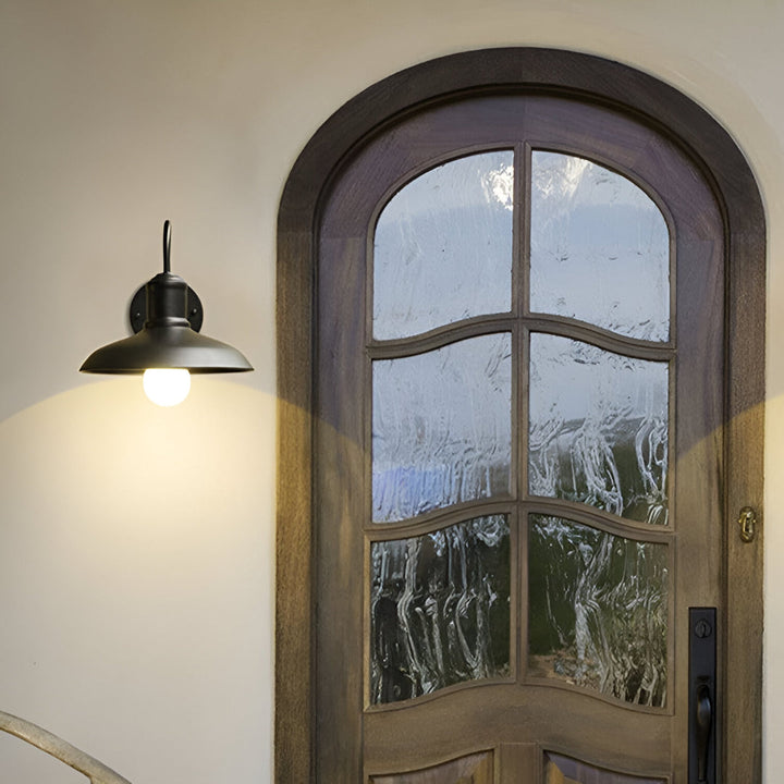 Zewnętrzna lampa ścienna z żelaza w stylu vintage industrialnym LED 1 punkt świetlny