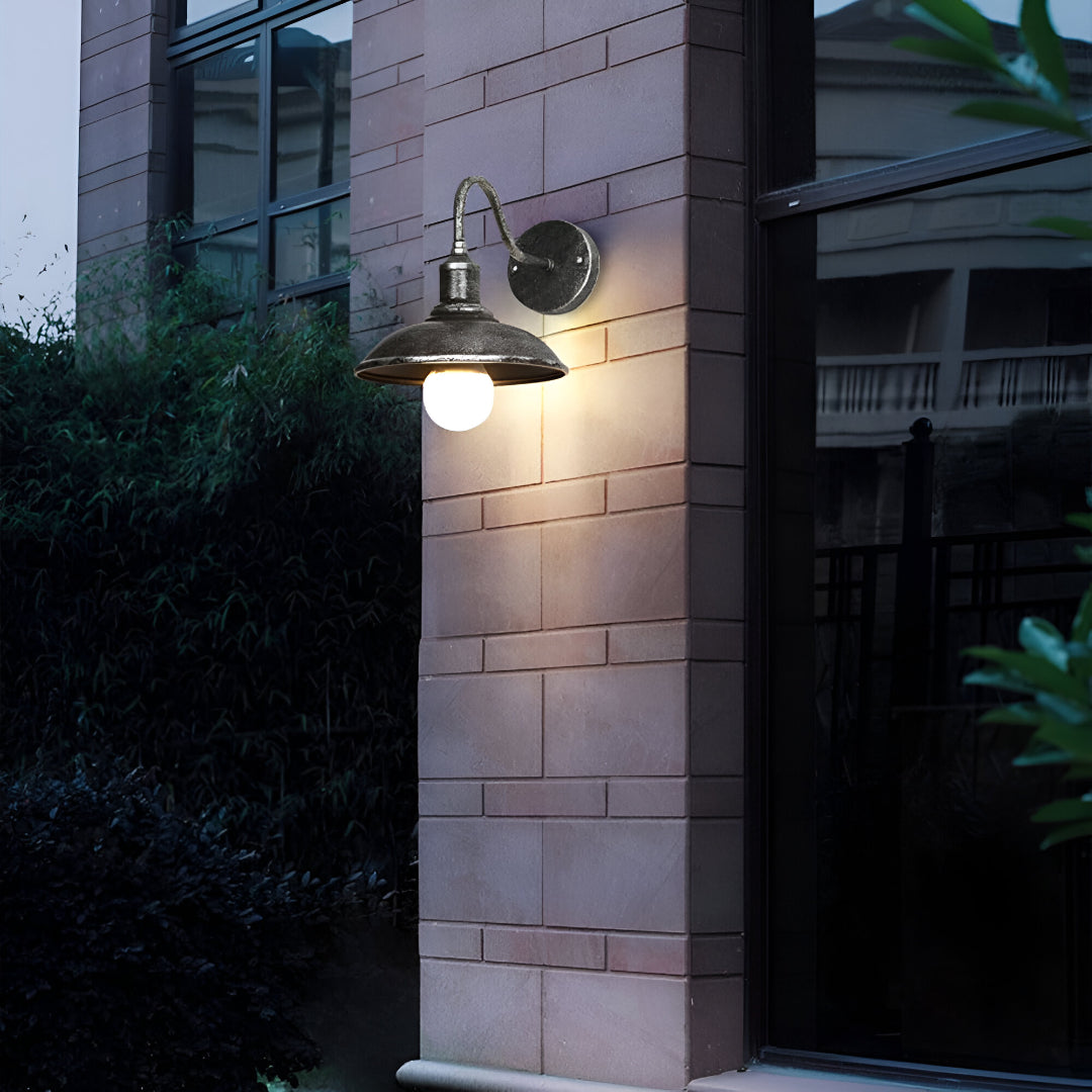 Zewnętrzna lampa ścienna z żelaza w stylu vintage industrialnym LED 1 punkt świetlny