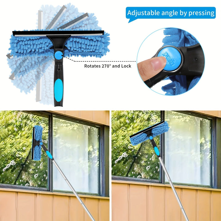 Crystal Clear Vindu Cleaner – profesjonalny system do mycia okien i szyb 2 w 1 z teleskopowym uchwytem