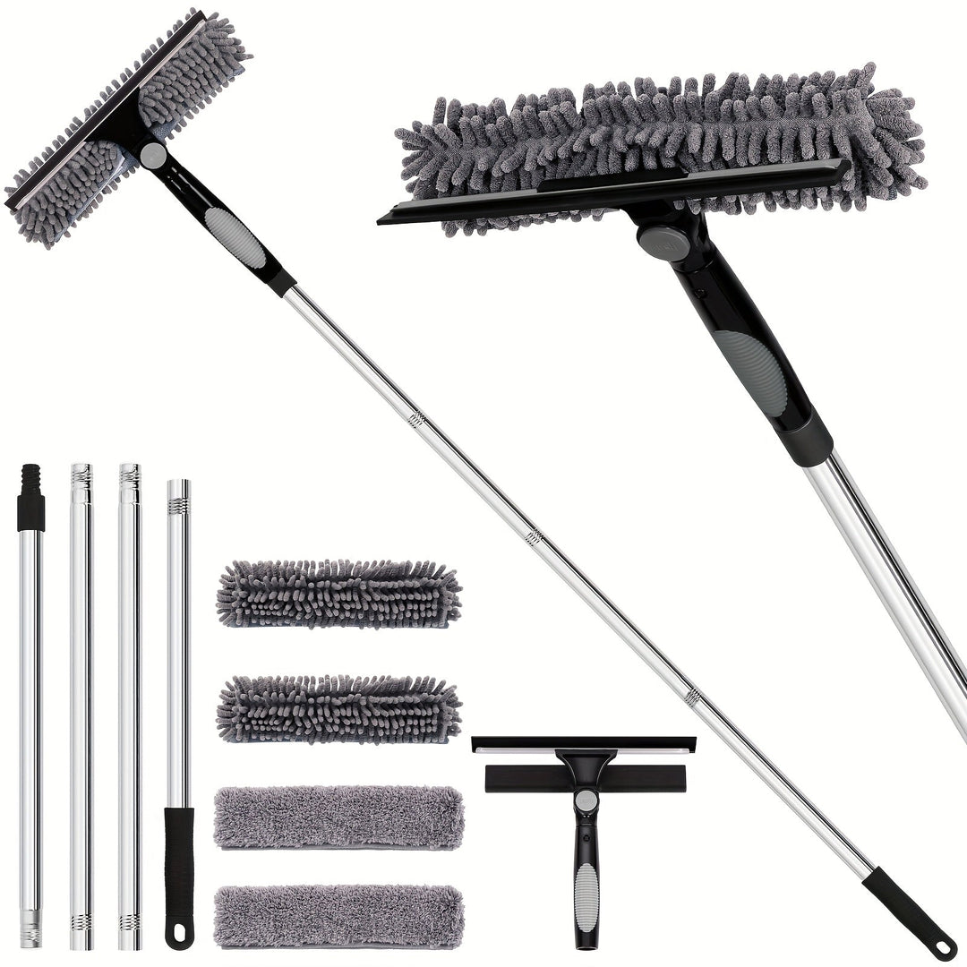 Crystal Clear Vindu Cleaner – profesjonalny system do mycia okien i szyb 2 w 1 z teleskopowym uchwytem