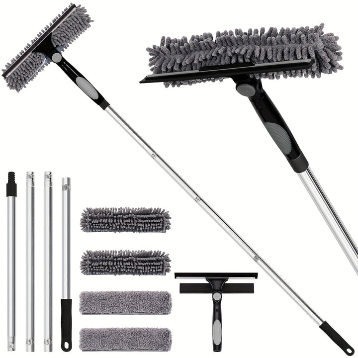 Crystal Clear Vindu Cleaner – profesjonalny system do mycia okien i szyb 2 w 1 z teleskopowym uchwytem