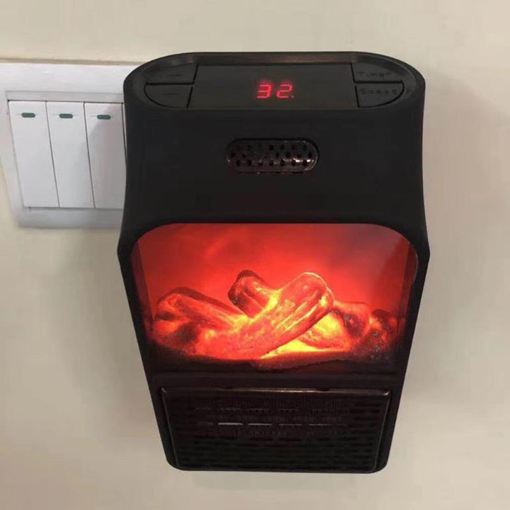Mini grzejnik z efektem płomienia, 500 W i 3 poziomy