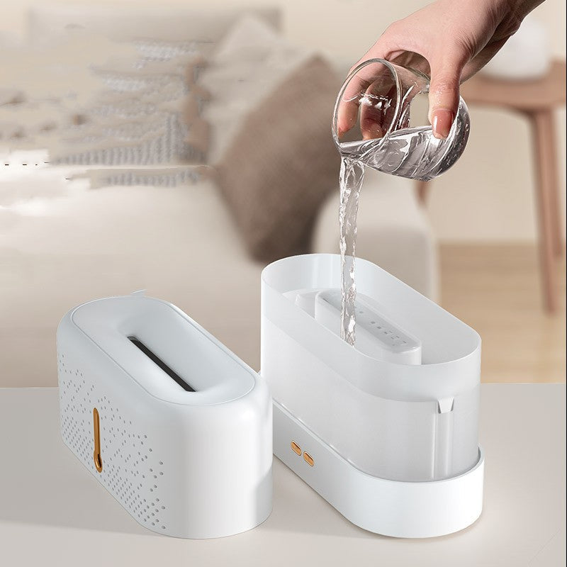 Ultradźwiękowy dyfuzor z płomieniem z olejkiem zapachowym w zestawie, zbiornik 200 ml
