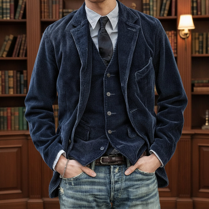 Stylowy Vintage Blazer i Kamizelka