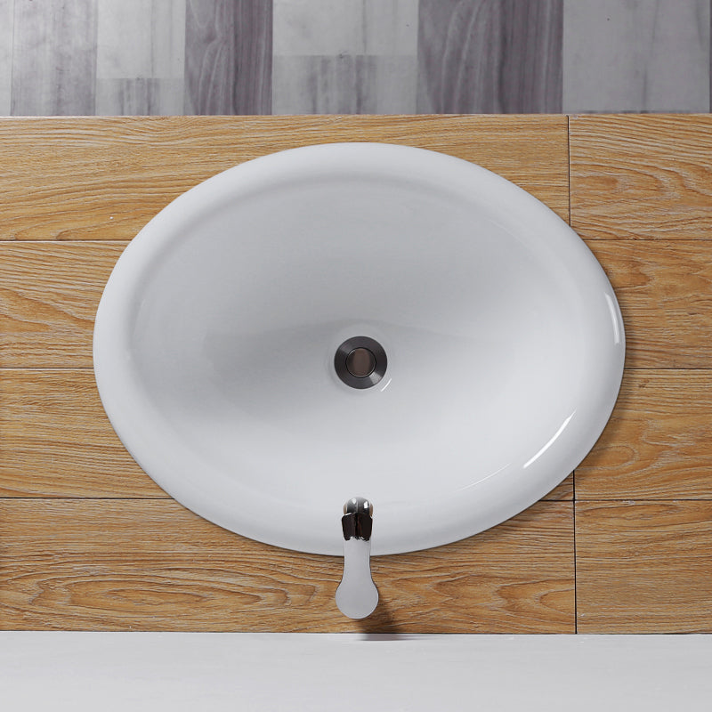 Ceramiczna Biała Umywalka Podblatowa z Zaworem Odcinającym