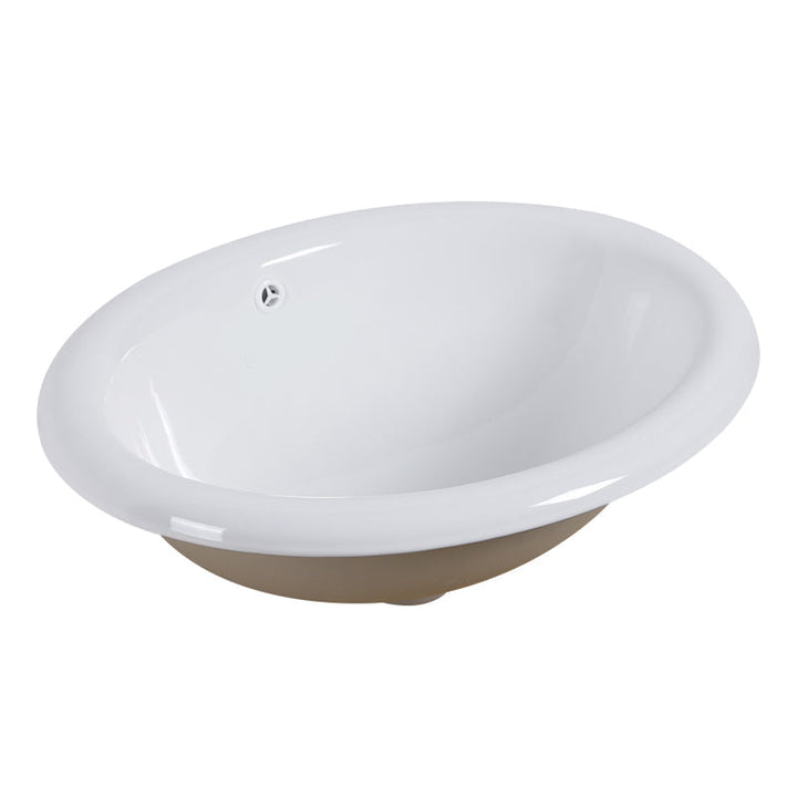 Ceramiczna Biała Umywalka Podblatowa z Zaworem Odcinającym