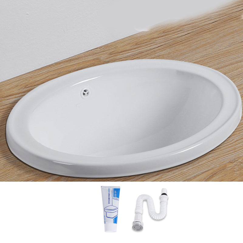 Ceramiczna Biała Umywalka Podblatowa z Zaworem Odcinającym