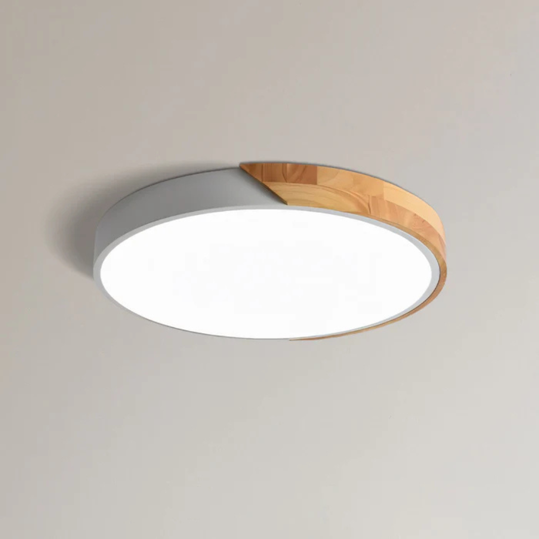 Lampa sufitowa drewniana Delos Skandi | Naturalne światło LED w designerskim stylu