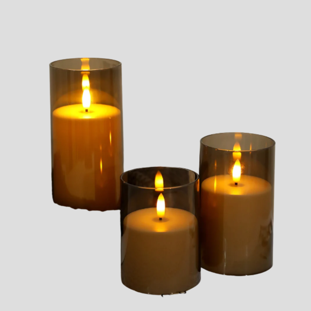 Zestaw 3 świec LED