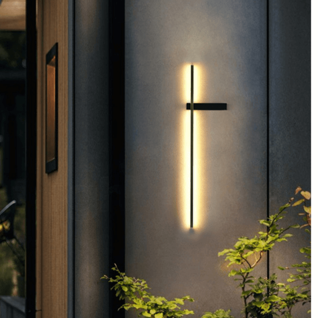 Nowoczesna zewnętrzna lampa ścienna LED