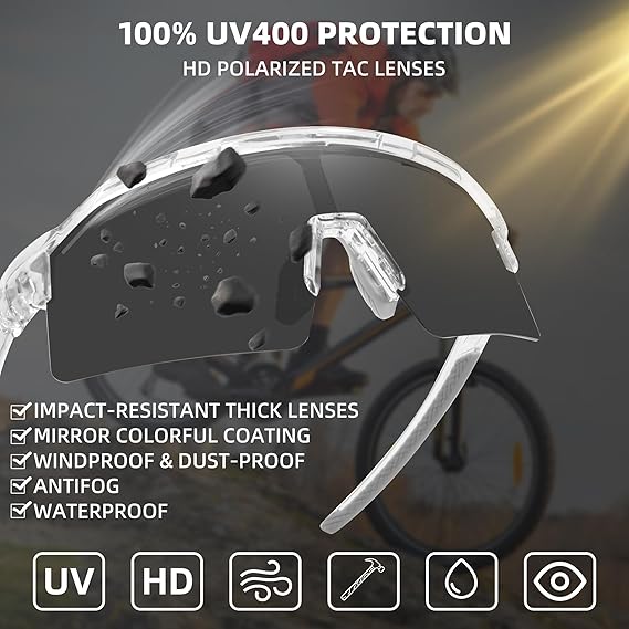 Taktyczne okulary przeciwsłoneczne SunShift – fotochromowe sportowe okulary UV