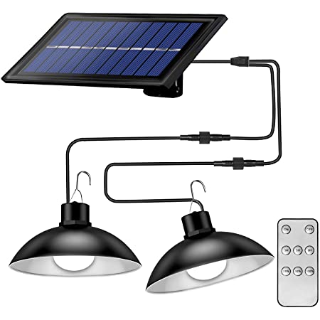Zestaw bezprzewodowych solarnych lamp LED z pilotem – TwinRay