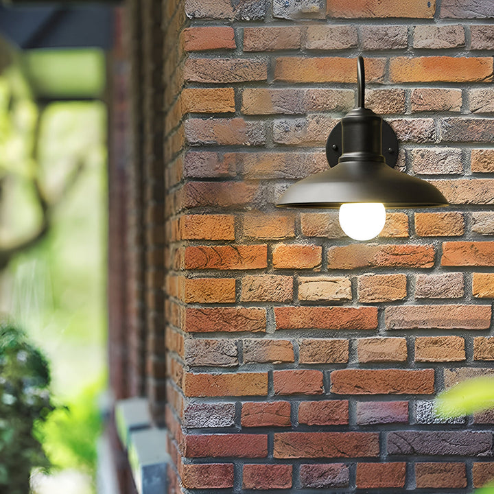 Zewnętrzna lampa ścienna z żelaza w stylu vintage industrialnym LED 1 punkt świetlny