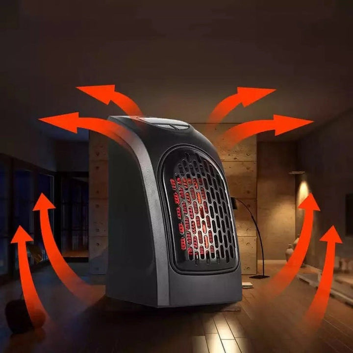 Mini grzejnik z efektem płomienia, 500 W i 3 poziomy