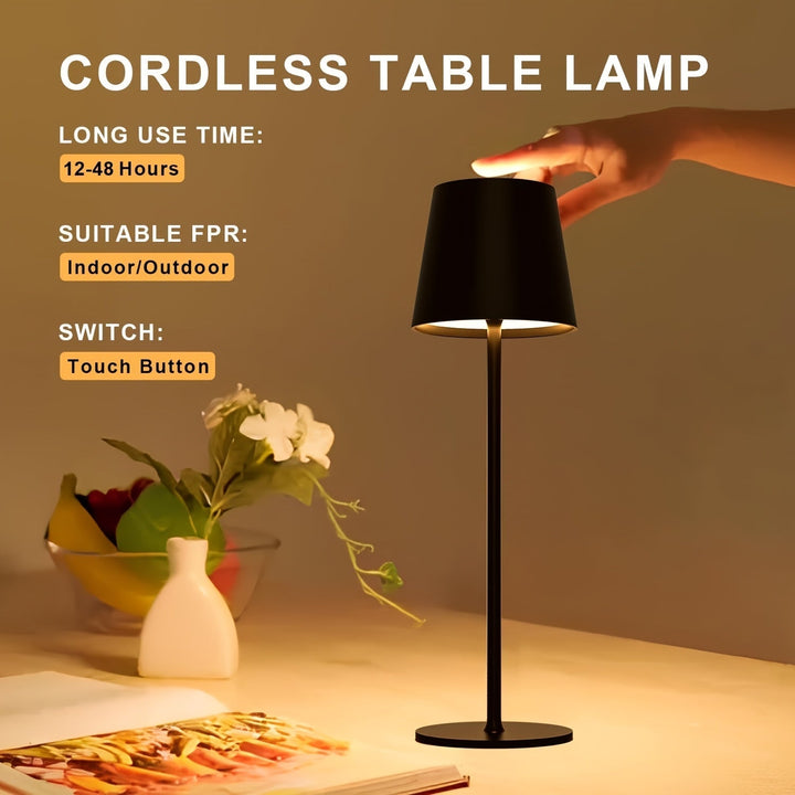 Elegancka bezprzewodowa lampa stołowa – nowoczesna i praktyczna
