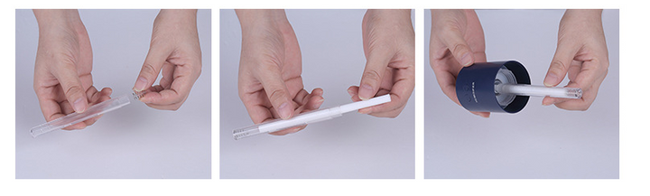 Nawilżacz powietrza USB z lampką projekcyjną, cichy, odpowiedni do samochodu