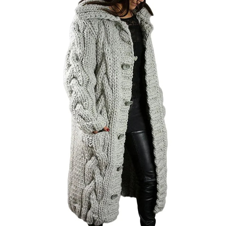 Wygodny gruby sweter rozpinany - Emma