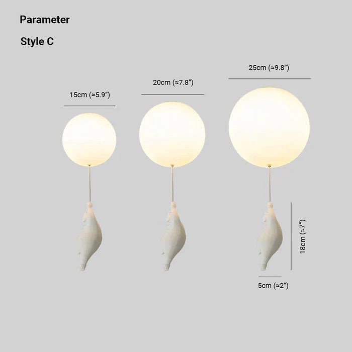 Lampa sufitowa dla dzieci z misiem i piłką - CloudBear