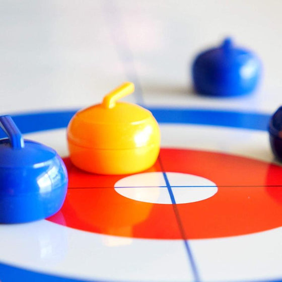 Miniaturowa gra w curling do domu z śliskimi kamieniami i magnetycznymi kijami