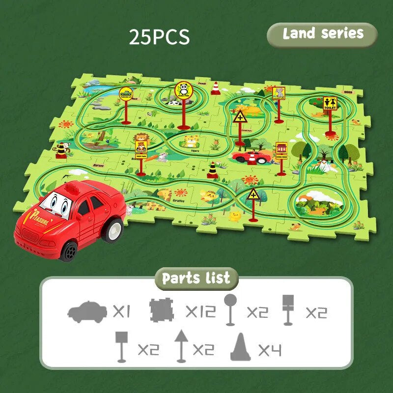 Edukacyjny zestaw puzzli z pojazdami - CleverKids