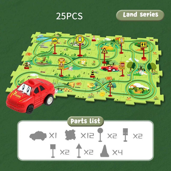 Edukacyjny zestaw puzzli z pojazdami - CleverKids