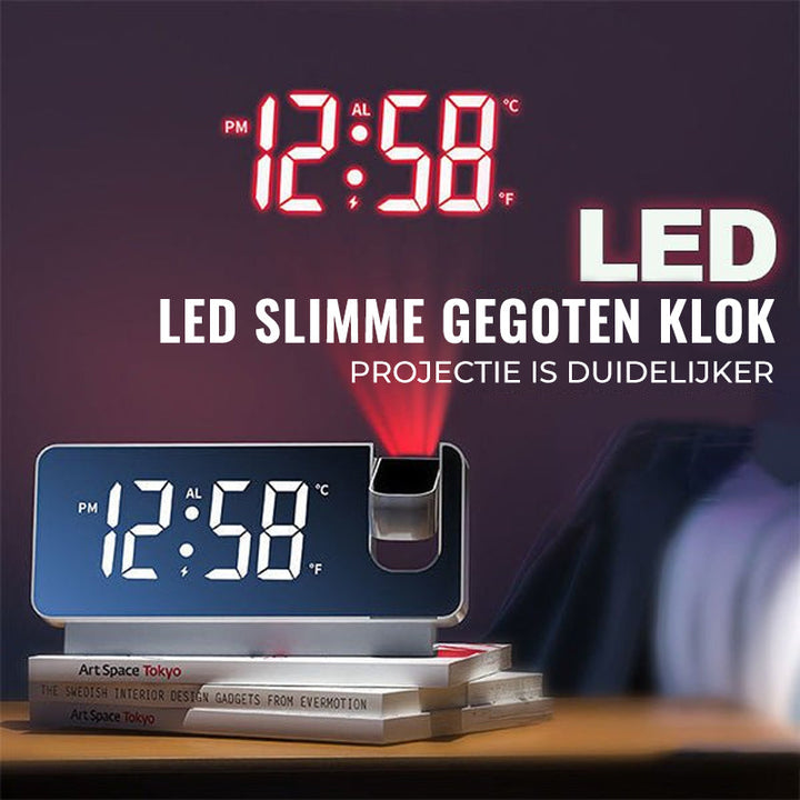 Nowoczesny budzik z projektorem | Wielofunkcyjny budzik z projekcją