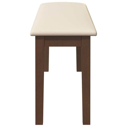 Ławka z tapicerowanym panelem siedziska na prostej ramie