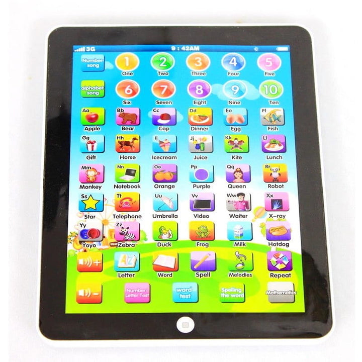 Interaktywny Tablet Edukacyjny dla Dzieci z Dźwiękami, Kolorami i Funkcją Quizu – 7,5 Cala