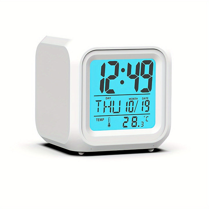 Cyfrowy zegar LED z wyświetlaczem temperatury – cichy i jasny do każdego pokoju