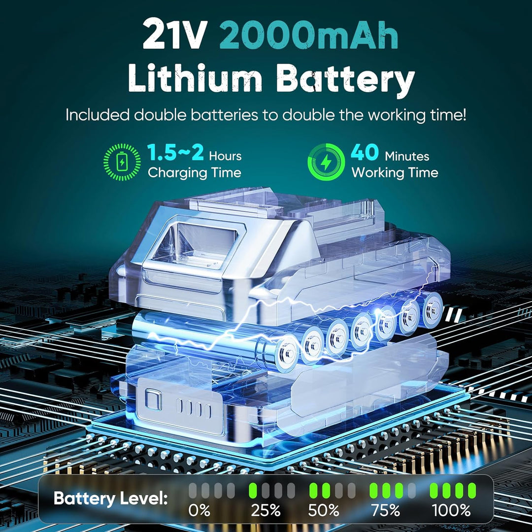 Akumulatorowa mini piła łańcuchowa 6 cali ze światłem LED i baterią 21V – TimberCut
