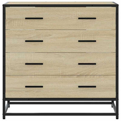 Komoda z czterema szufladami w metalowej ramie