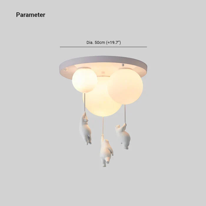 Lampa sufitowa dla dzieci z misiem i piłką - CloudBear