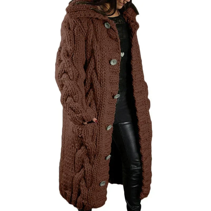 Wygodny gruby sweter rozpinany - Emma